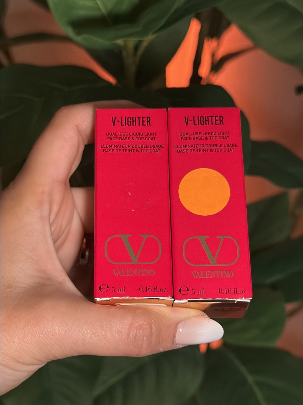 1 Valentino V-Lighter Liquid Highlighter — Orange & Red Packaging